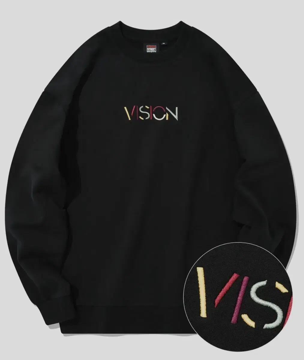 새) 비전스트릿웨어 맨투맨 VSW Splash Crewneck 블랙